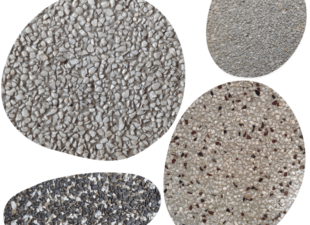 different stonecrete plaster smaple