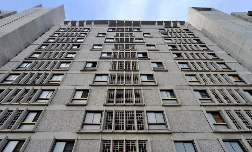 Stone Crete Plaster applied at COEP Girls Hostel Building at Pune