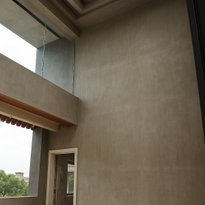 micro-concrete texture walls & ceilings