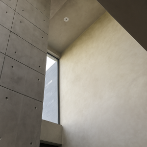 micro-concrete texture walls cum ceilings
